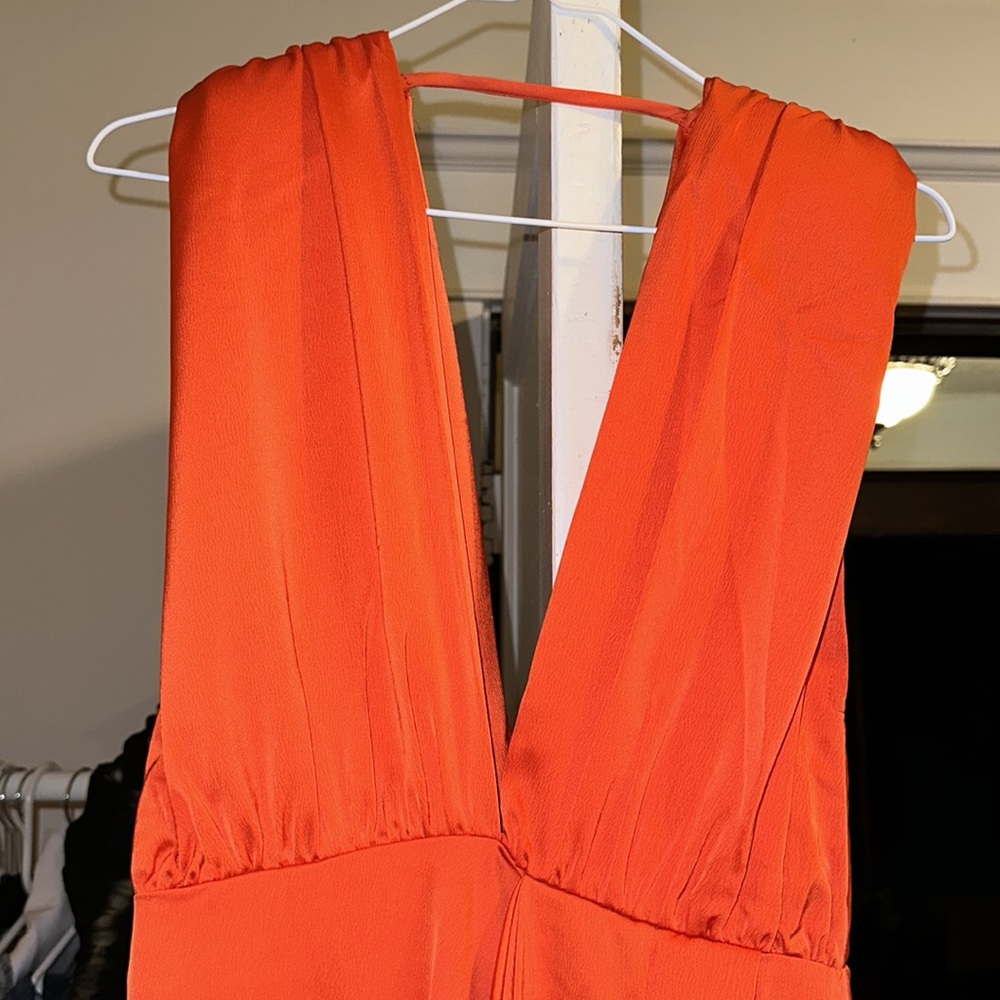 NWOT ASOS satin burnt orange dress - Picture 5 of 9